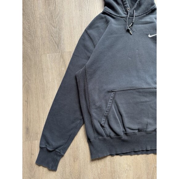 Rare Vintage Y2K Nike Mini Swoosh Black Hoodie Sweater Large Sports Gym Run - Picture 4 of 13